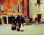 约翰辛格萨金特 - Sortie de l'eglise campo san canciano venice